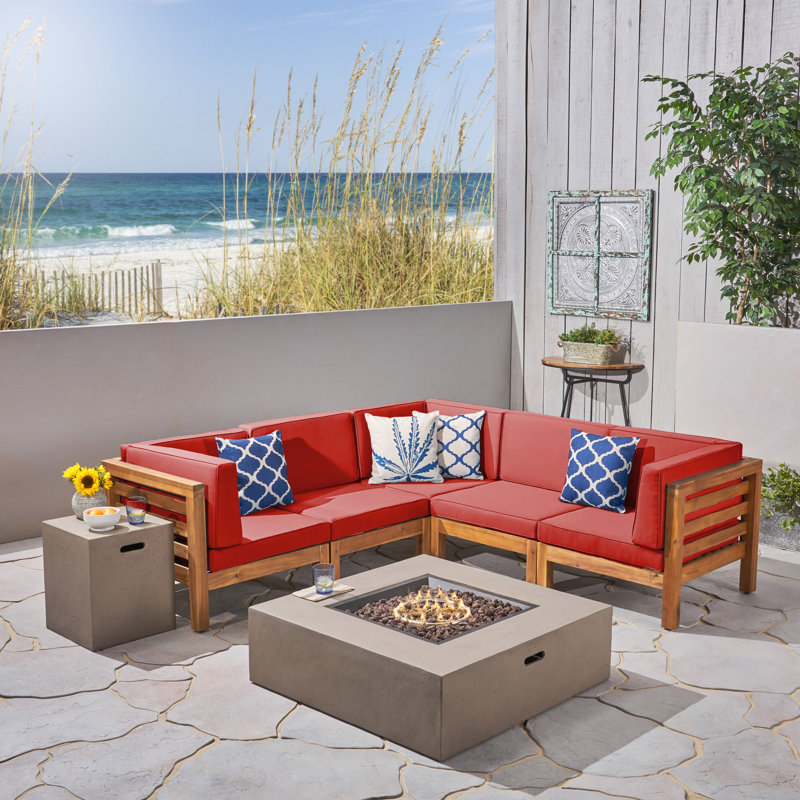 Neil 5 - Person Patio Conversation Set with Cushions
