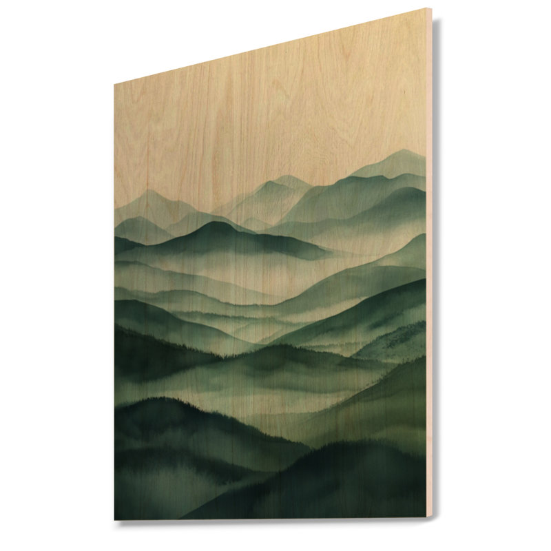 Décoration murale en bois Cool Mist Valley II, H 40 po x l 30 po, Rectangulaire