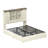 Millwood Pines Farmhouse Bed Frame With Bookcase Headboard, Power Outlets & LED Lights-992045529
