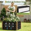 2-Pack Elevated Aluminum Alloy Raised Garden Planter Box with Drainage Holes, 40×45cm White Indoor Outdoor Bed for Vegetables, Flowers & Herbs-409286979-409286980