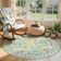 Kaldi Kaldi Oriental Botanical Floral Machine Washable Area Rug with Non-Slip Backing for Living Room, Dining Room, Bedroom