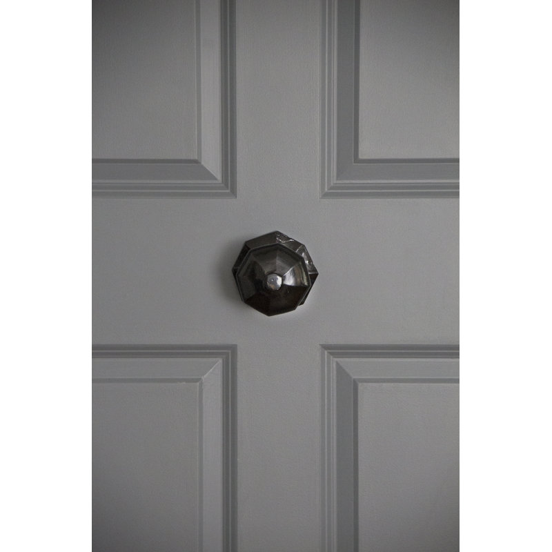 Octagonal Centre Door Knob, Black