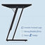 Vanesa 120cm L-Shape Computer Desk Metal Base Corner Gaming Desk Large PC Writing Table-1996615280-1978673084