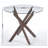Round Dining Table With Cross Metal Leg-1396574354
