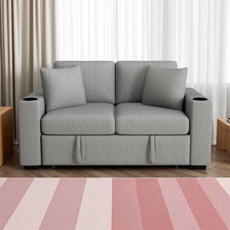 Canapé-lit 60,6 po, Gris