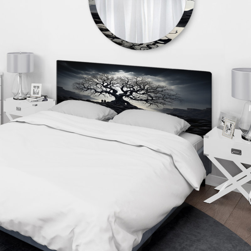 Velin - Tête de lit tapissier à motif floral, Grand