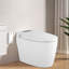 Combinaison de bidet de toilette intelligente avec couvercle / siège ouvert avec capteur de pied, affichage à DEL, buse autonettoyante, siège chauffant, veilleuse, commande à bouton, chasse d'eau en cas de panne de courant, fermeture en douceur, chasse automatique, avec télécommande