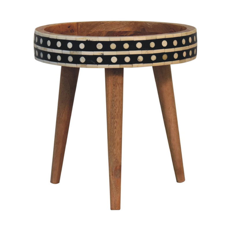 Adagdak Solid Wood 3 Legs End Table