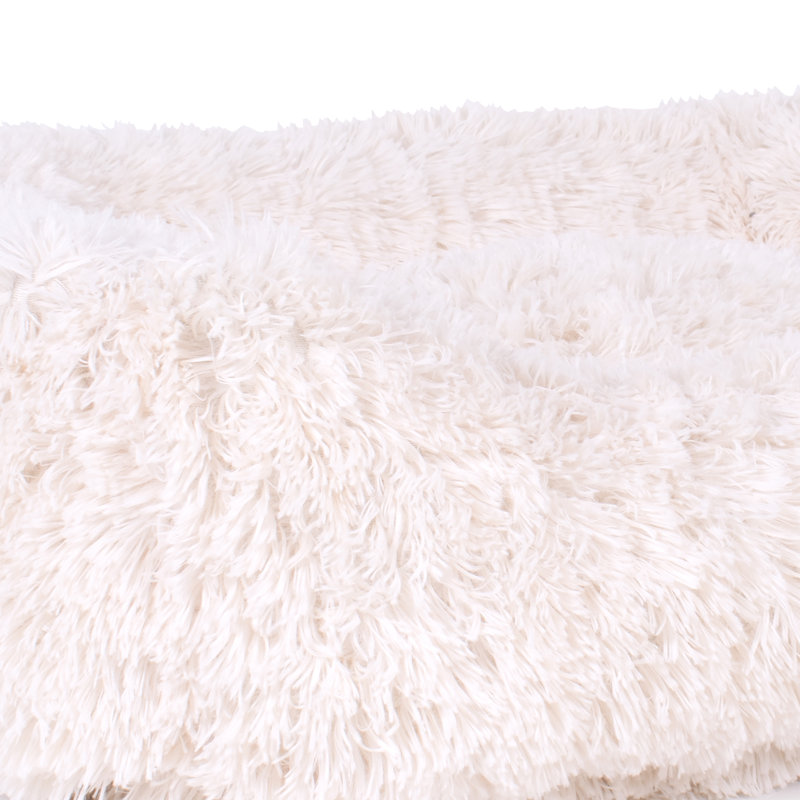 Lit pour animaux Teddy Bear Kuddler, Moyen (l 32 po x P 26 po x H 10 po), Blanc