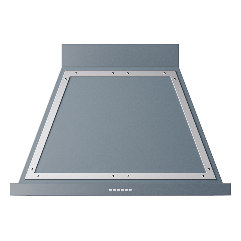 ILVE Nostalgie Noblesse 36 inch Range Hood, Blue Gray/Chrome