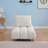 Chrystina Armless Teddy Fabric Single Sofa With Spring Cushion, Tapered Legs – Small Space Friendly-128991822
