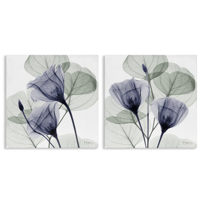 Ensemble de 2 toiles Fading Florals & Herbs, design par Albert Koetsier, H 17 po x l 17 po