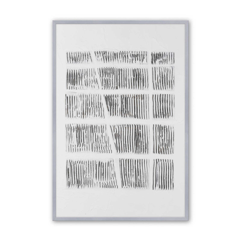 Reproduction d'art «Freehold domaine I» par Michael Willett, Open Corner Framed Print without Mat Paper, Argent argent