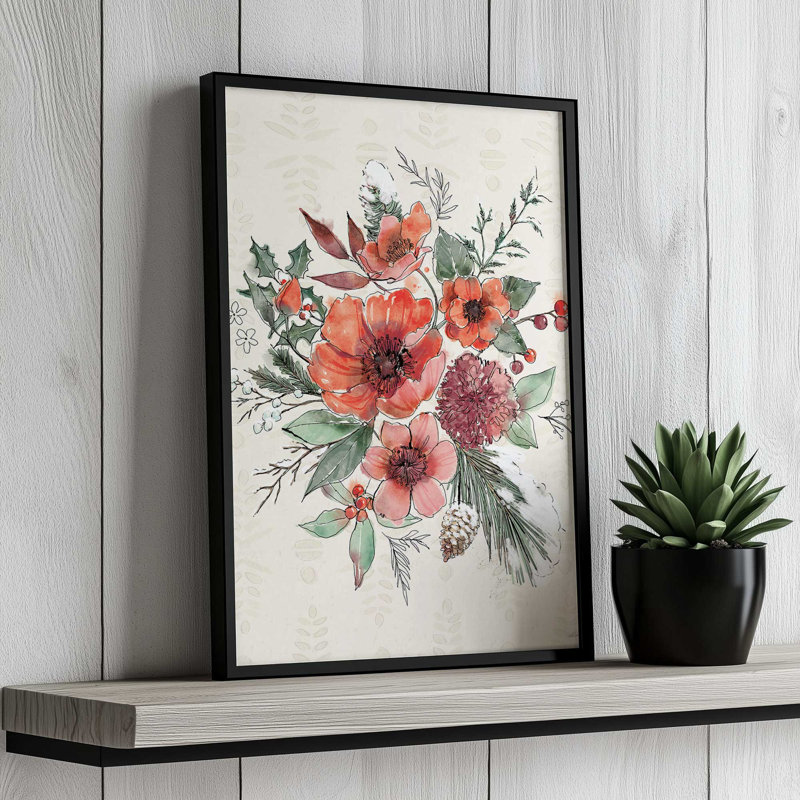 «Festive Blooms IX» par Anne Tavoletti, reproduction d'art, Tanné, H 48 po x l 36 po