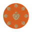Sous-verres ronds en cuir végétalien ex votant orange-119015138