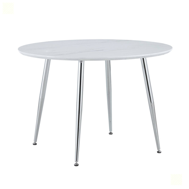 Dilbag Round Metal Base Dining Table