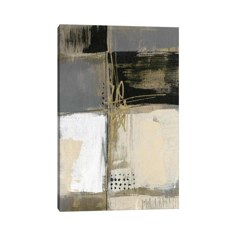 Neutral Divisions III par Jennifer Goldberger - reproduction d'art, H 40 po x l 26 po x P 1,5 po, Toile tendue