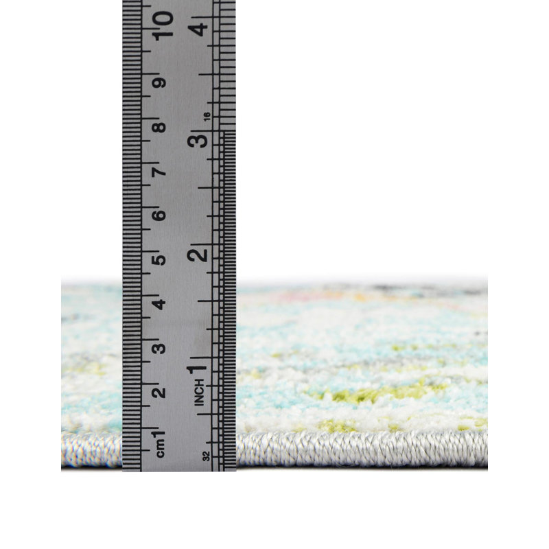 Tapis pour enfant Unique Loom Peekaboo Whimsy, Rond 5 pi 1 po