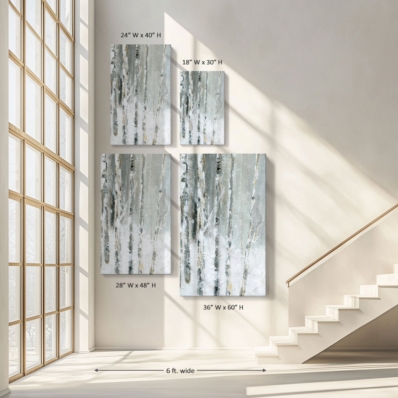 "Snowy Birch III" par Carol Robinson, reproduction sur toile