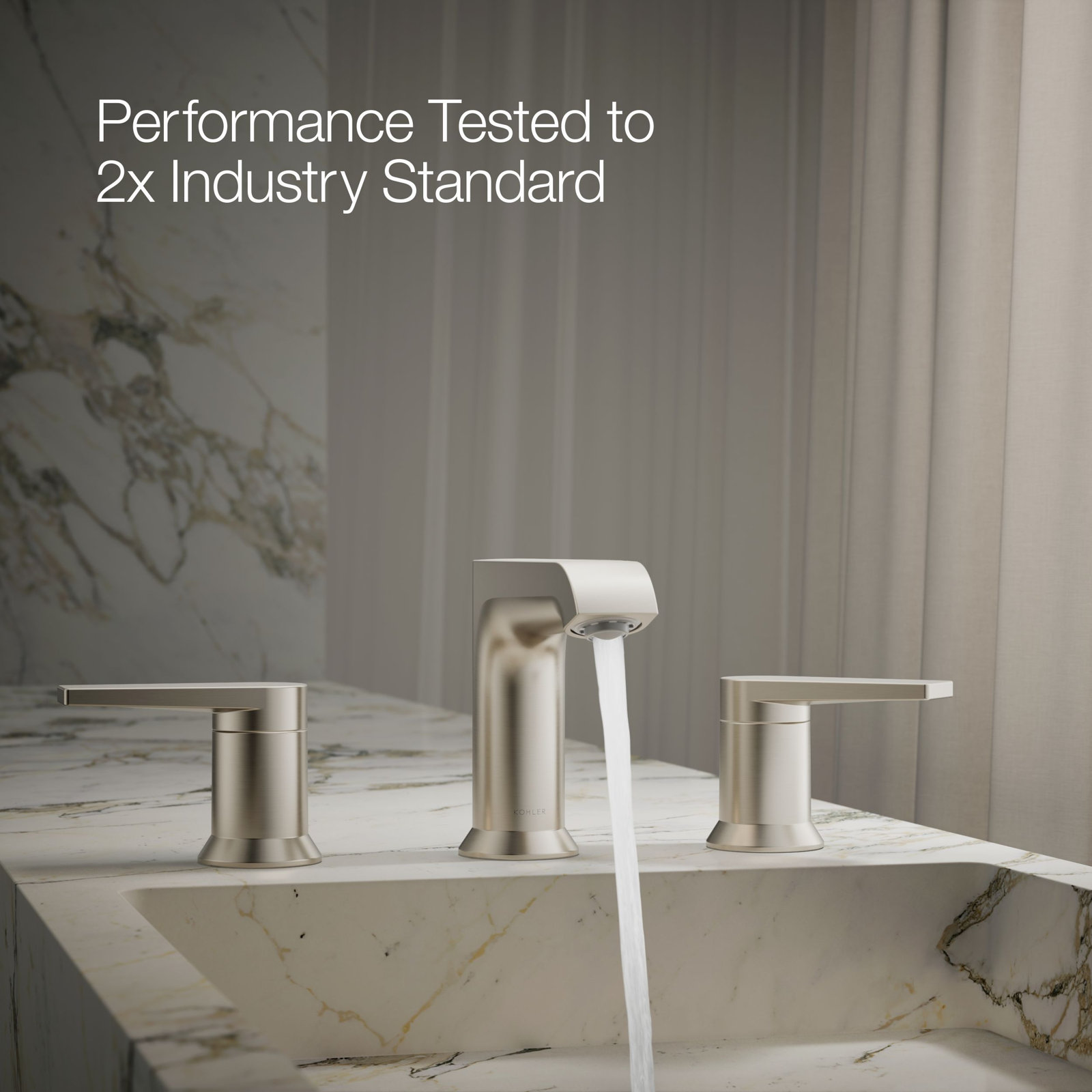 Hint Widespread Bathroom Faucet with Drain, Brushed Nickel