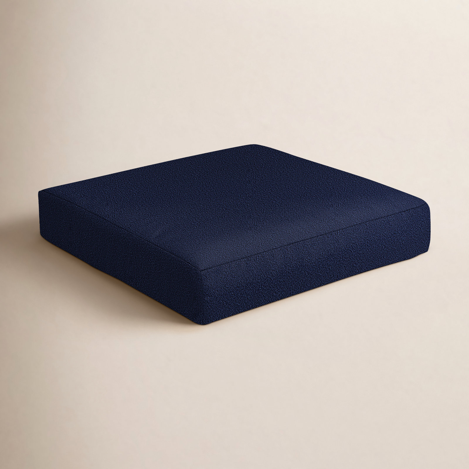 Amorina Outdoor Seat Cushion, Navy, 22.5 in W x 22.5 in D x 5 in H