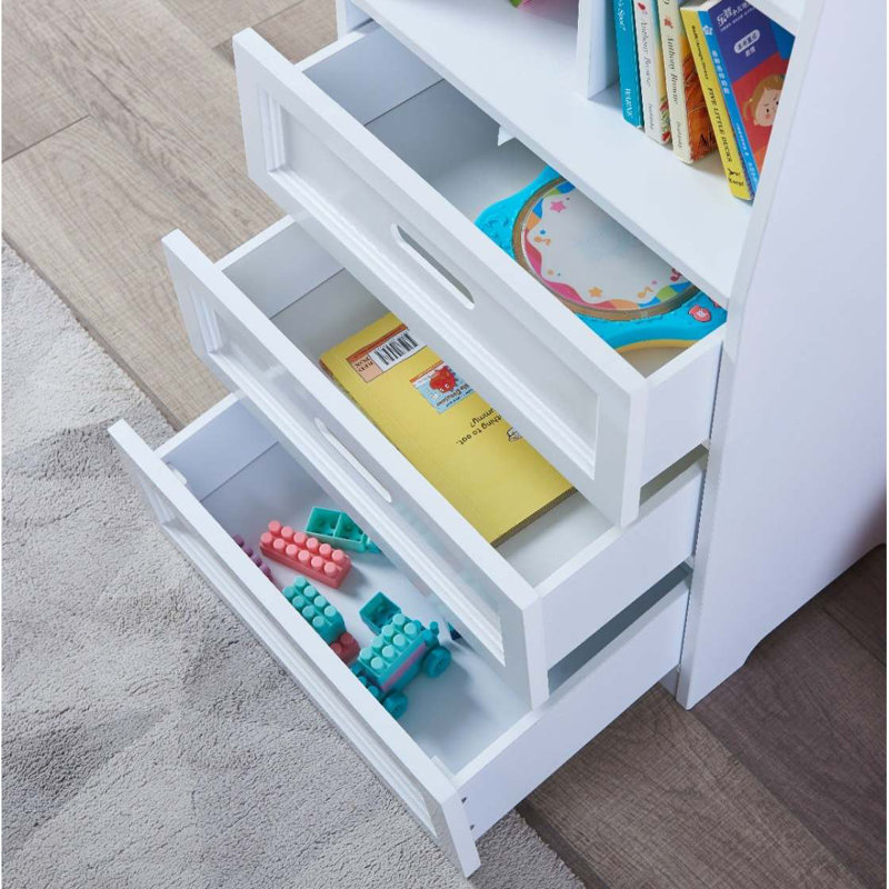 Bibliothèque pour enfants avec tablettes et étagères