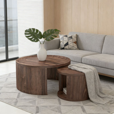 Round Nesting Coffee Table Set