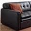 Canapé rétro noir Mid-Century haut de gamme