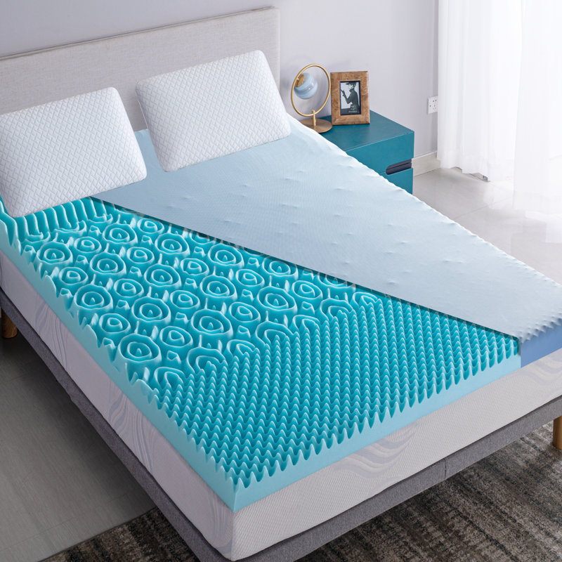 Randlett Alwyn Home 3" Plush Memory Foam Mattress Topper with Breathable Cover, Queen