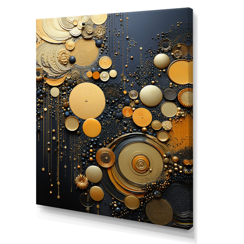 Impression sur toile «Gold», H 32 po x l 24 po x P 1 po, Toile tendue
