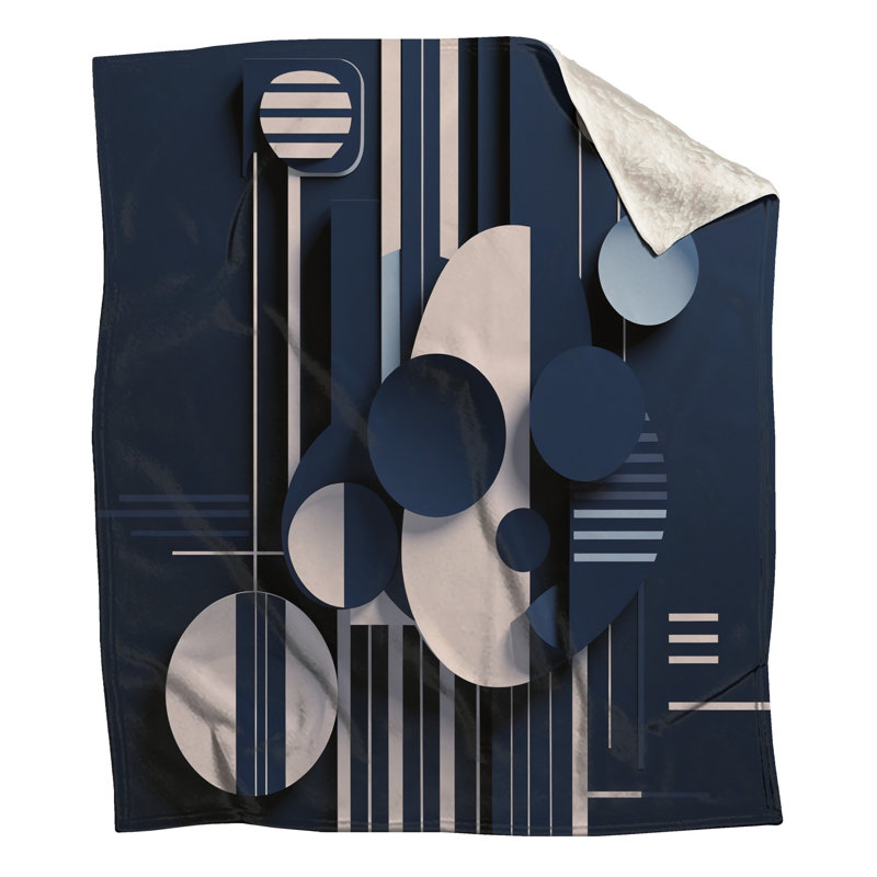 Blue White Circles Blankets
