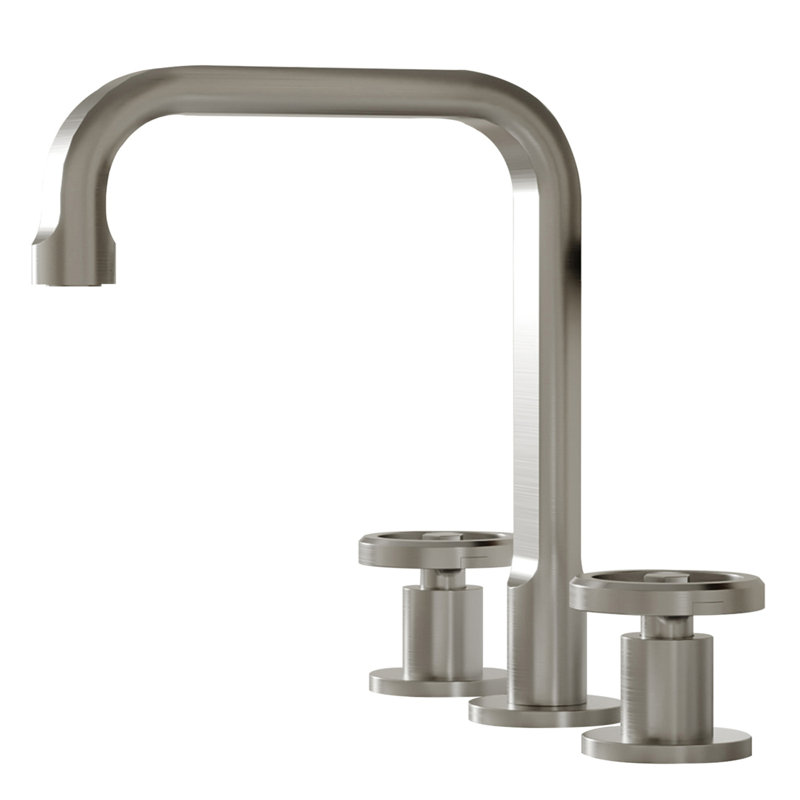 Robinet de salle de bain surdimensionné avec bonde escamotable à poignée ronde industrielle, Nickel brossé