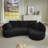 120.9" Upholstered Sectional Sofa Oversized L-Shaped Sofa And Chaise - No Assembly Required-1821241318-1821241339