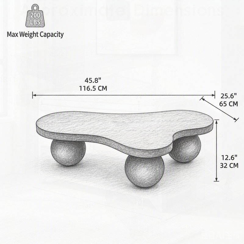 Table basse Cool Funky Unique Modern, Noir