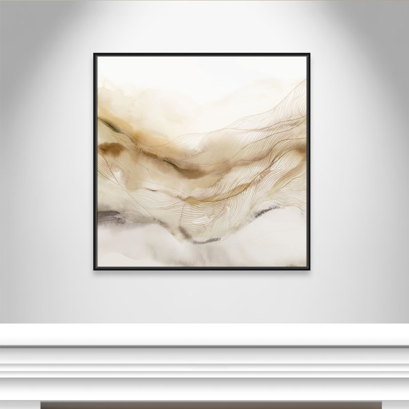«Line Haze I» par Isabelle Z, Noir, H 37,5 po x l 37,5 po