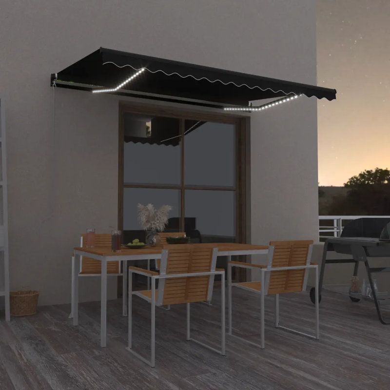 VidaXL 400cm W Retractable, Anthracite