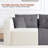 Versatile 100" W Cloud Sectional Sofa with Cup Holders - No Assembly Required, Perfect for Any Space-369156604