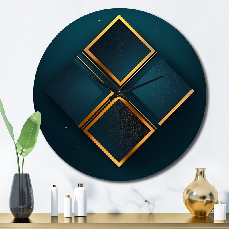 Suleyka - Modern Geometric Wall Clock, Large