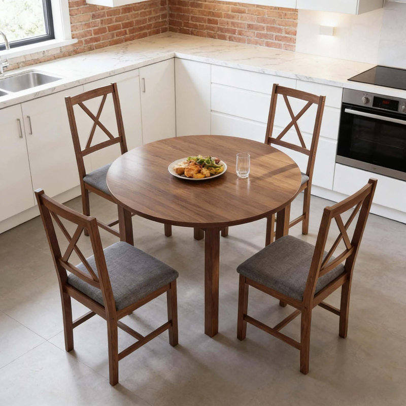 Farmhouse Dining Chairs Set of 4 with X-Back Comfort, 4