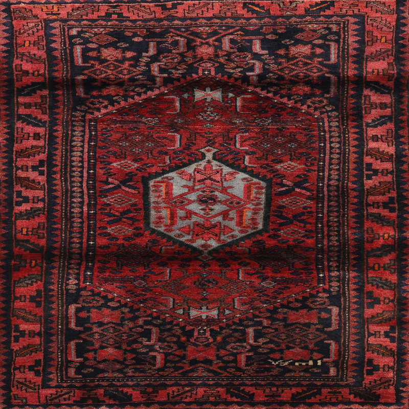 Tapis jaune clair / marron / noir Benigni, Carré 5 pi