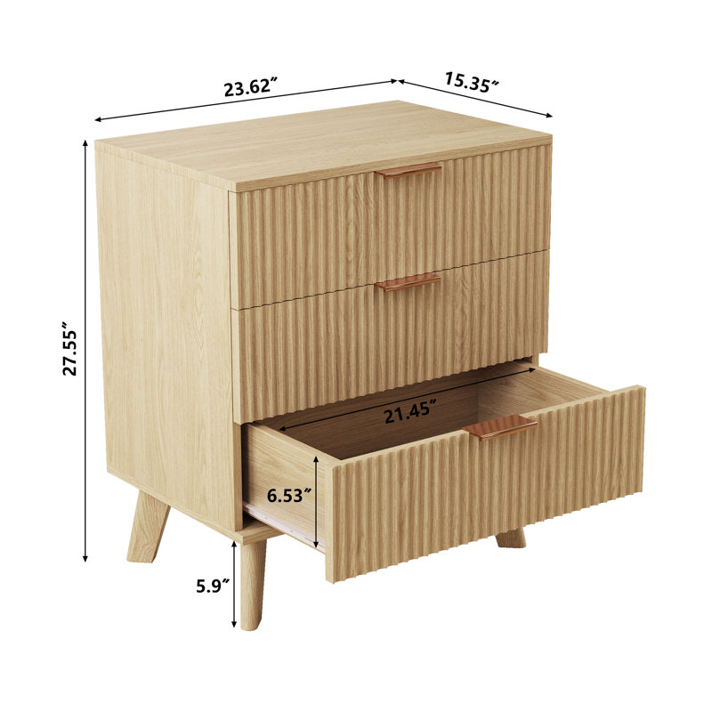 Commode d'appoint Brint, Naturel