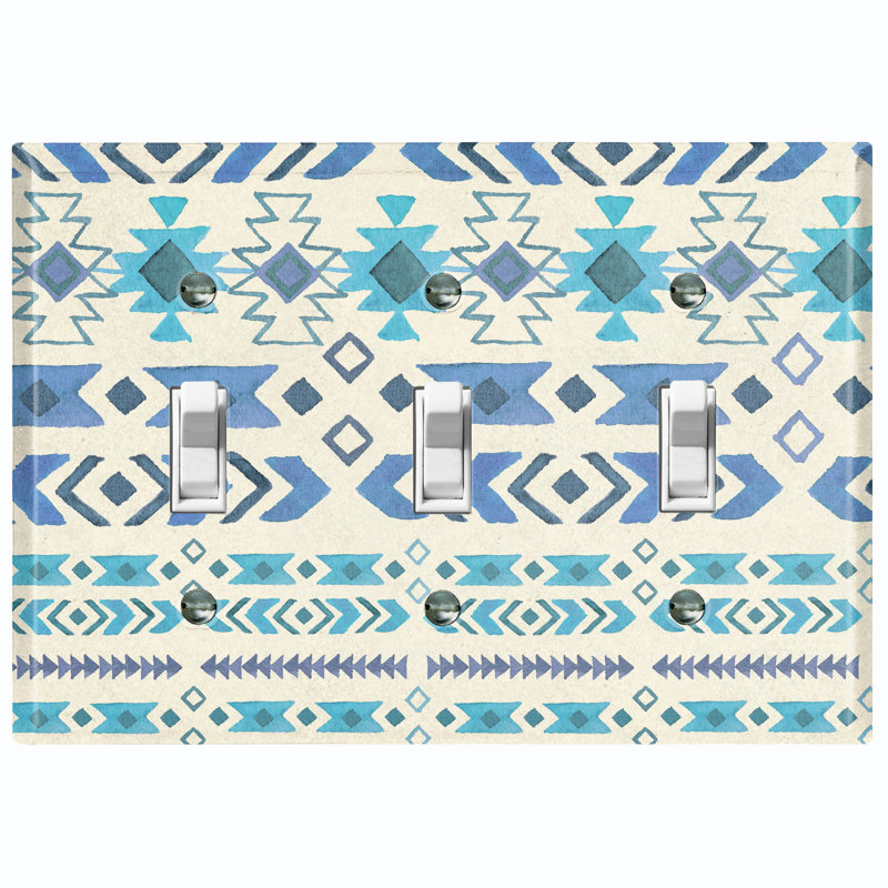 Patterned 3 - Gang Toggle Light Switch Standard Wall Plate