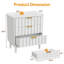 Commode 3 tiroirs avec panneau cannelé-448941735