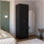 Armoire penderie H 76 po, 2 tiroirs, 1 tablette, noir Armoire-85796495