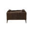 Chaise avec accoudoirs en cuir à grain large de 47 po couleur chocolat