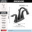 Lahara Centerset Bathroom Faucet with Drain Assembly, 2-handle Bathroom Sink Faucet-14622292