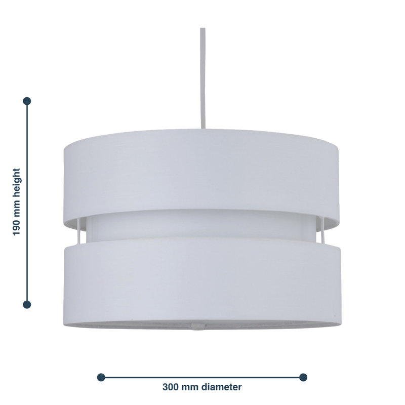 Itasca 19cm H Cotton Pendant Shade, White