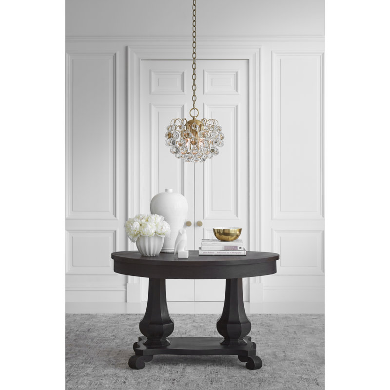 AERIN Bellvale Small Chandelier, Hand-Rubbed Antique Brass