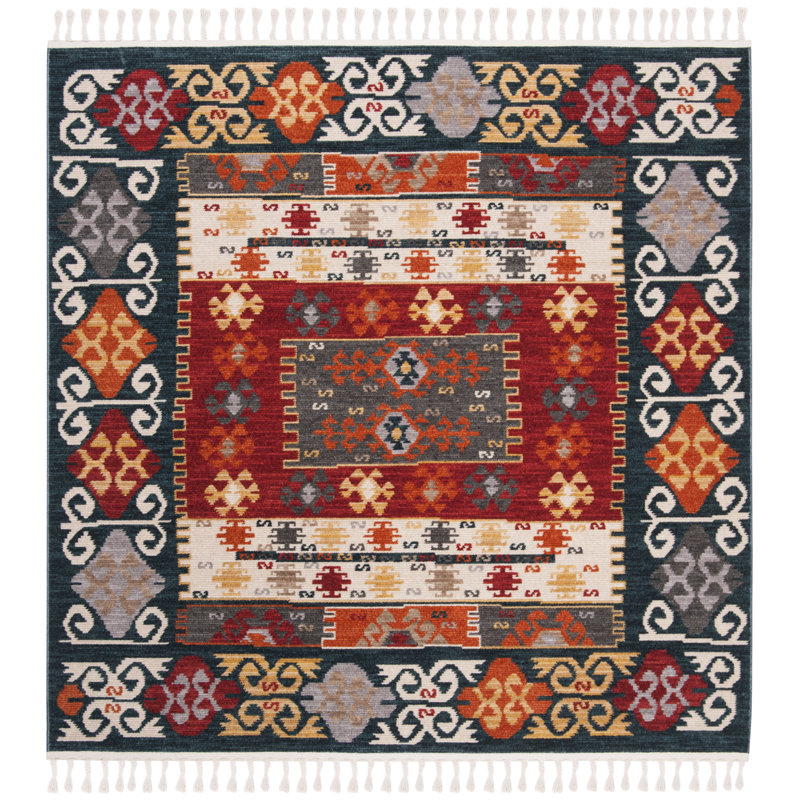 Janessa Performance Southwestern Rug, Square 6'3"