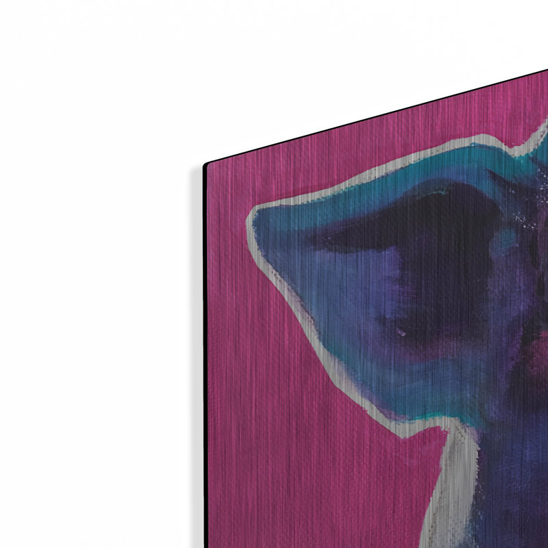 «Pig Sophie» par Dawg Painter sur métal, H 36 po x l 36 po
